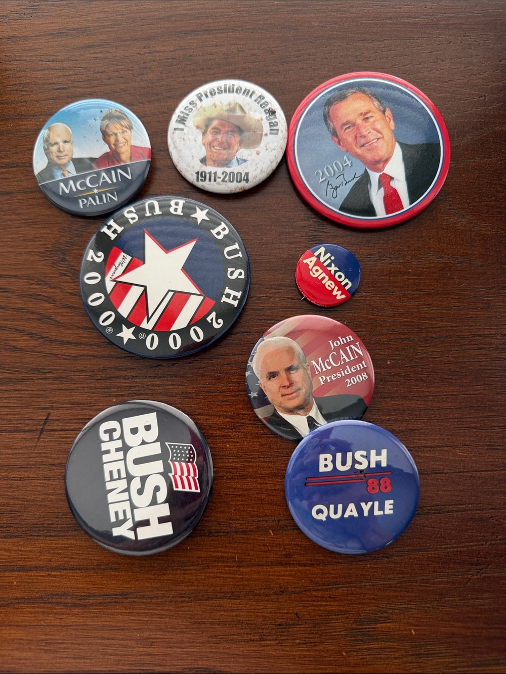 Campaign Button Variety 1980s-2008